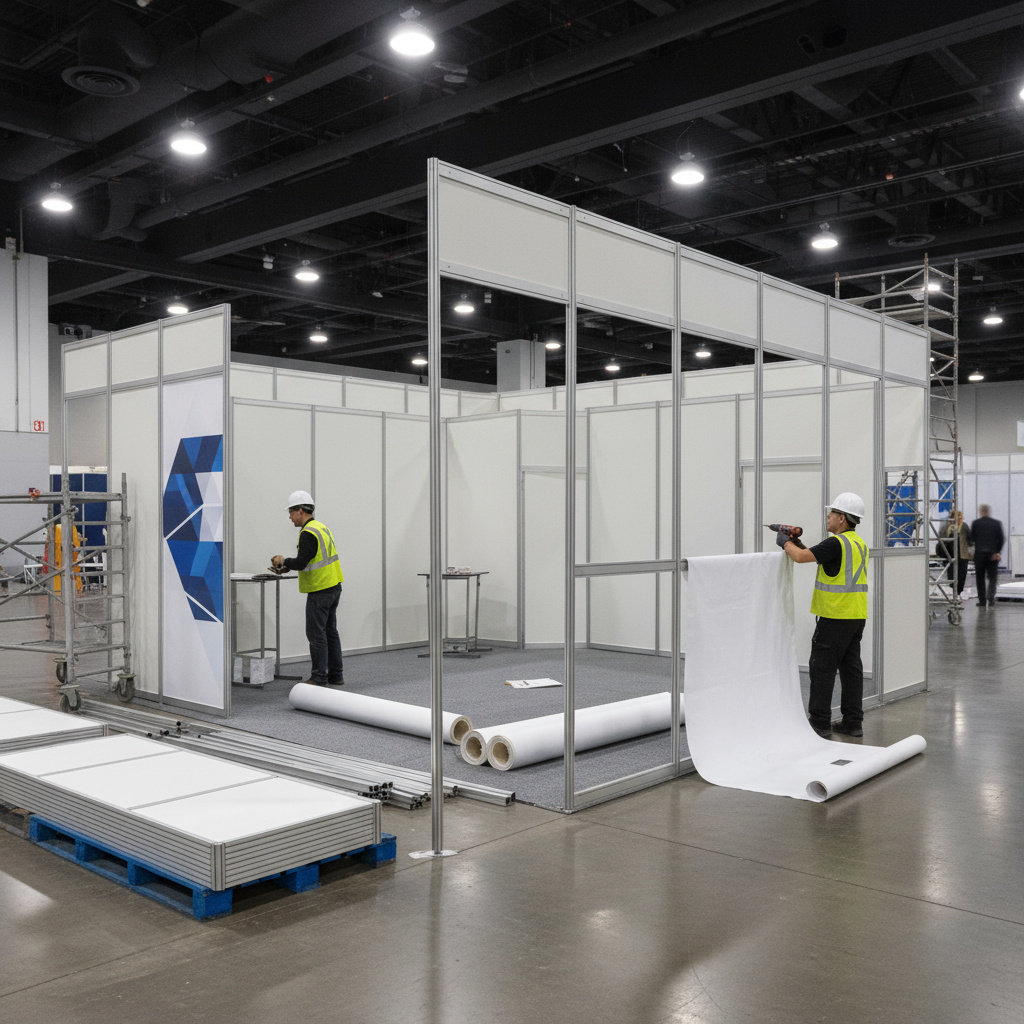 Exhibition booth assembly