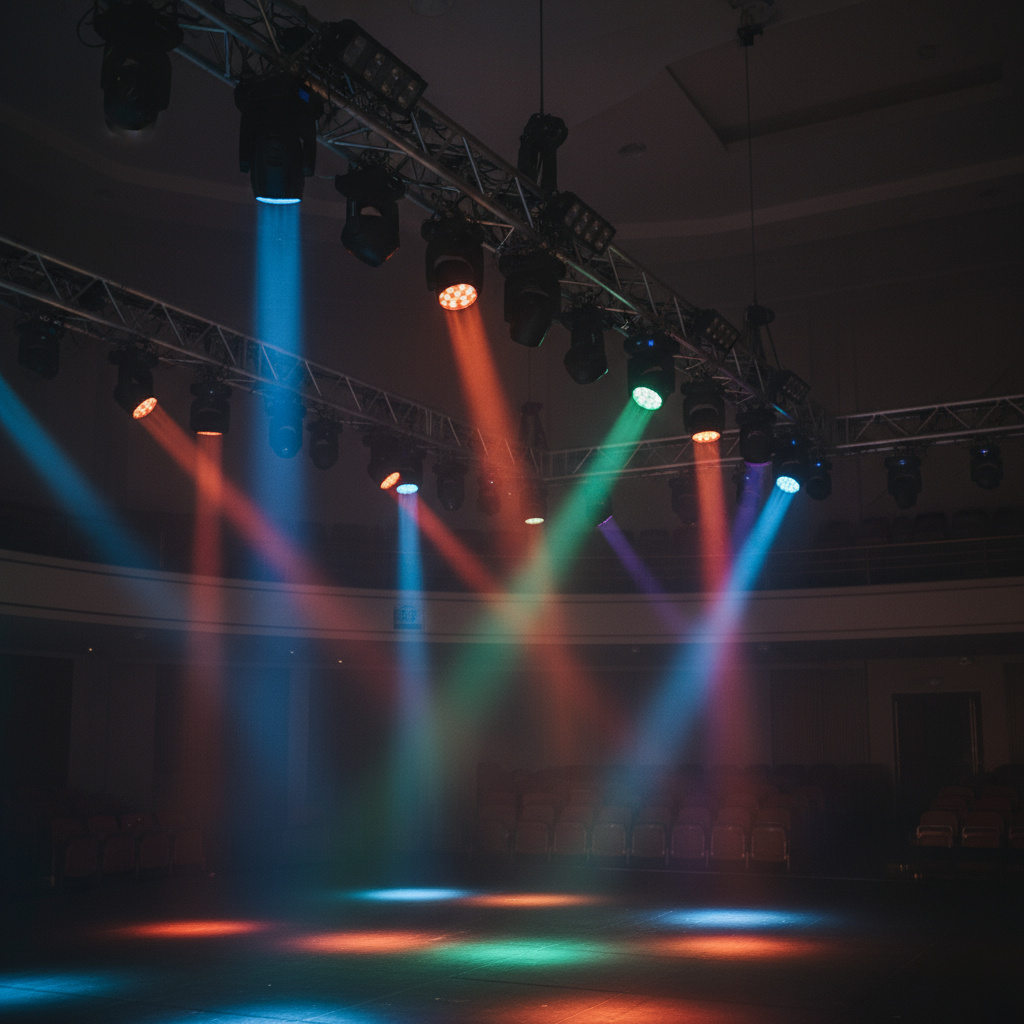 Professional stage lighting fixtures